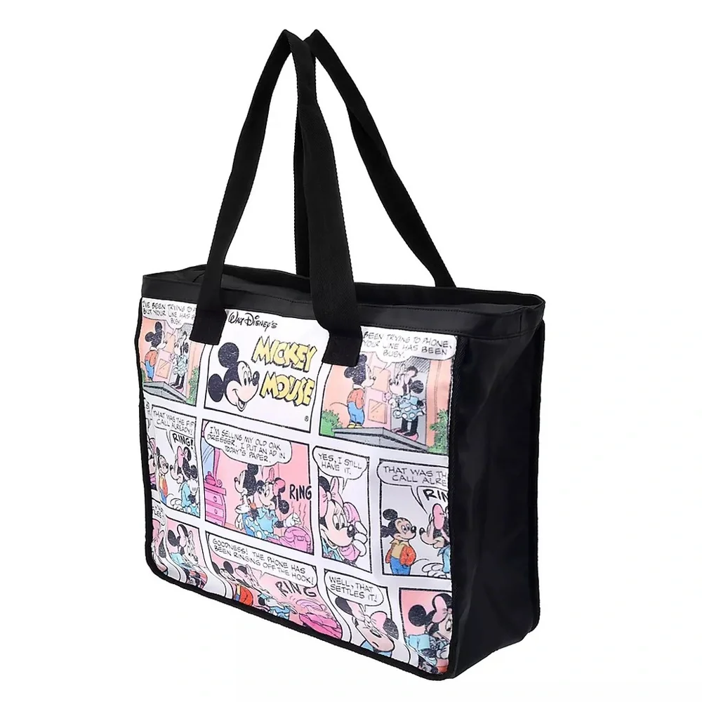 Disney Mickey Mouse Comic Print Tote Bag - Black - Picture 5 of 6